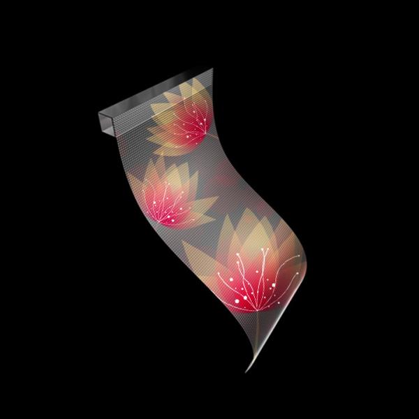 Flexible Screen P8 Indoor Video Wall LED Transparent Film Screen with Ultra-thin and 16bit Gray Scale