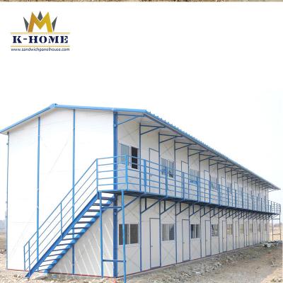 O recipiente modular da construção rápida dirige o telhado da inclinação do dobro da construção de aço