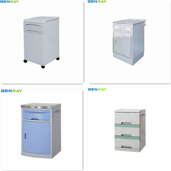 Больничная медицинская кровать Боковой шкаф с вешальником для полотенца