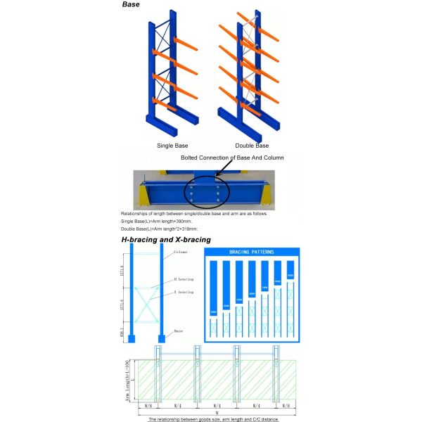 Adjustable Shelf Bracket Industrial Pipe Cantilever Heavy Duty Shelves For Storage
