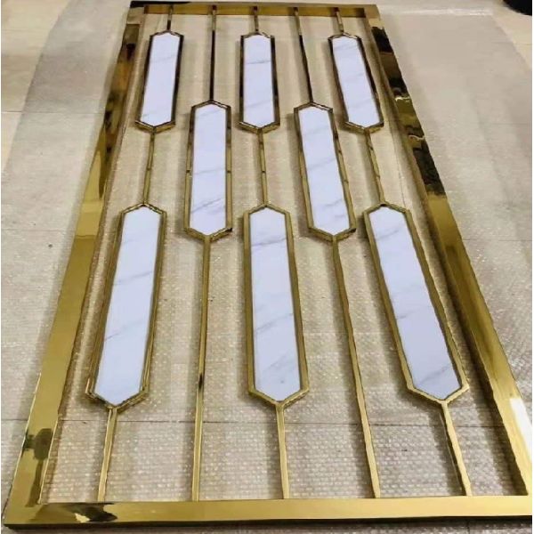 201 stainless steel modern novel marble room divider partition wall