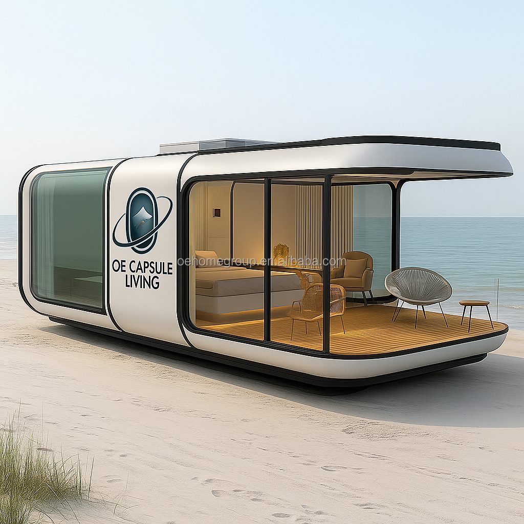 House Sleeping Hotel Container House Nature Resort Prefabricated Steel Construction For Families