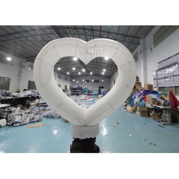 воздушный шар приведенный сердца любов 190T 3m белый земной раздувной