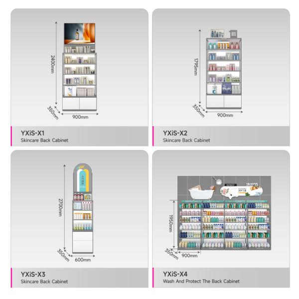 Makeup Store Display Cabinet Small Jewelry Island With Mirror For Beauty Store Decoration And Skincare Shop Design