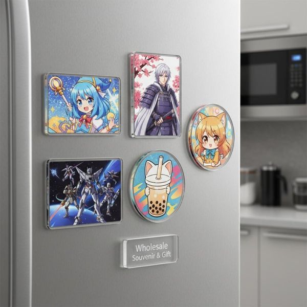 Promotional Custom Acrylic Magnets – Anime Design Fridge Magnets Printed for Wholesale Souvenir & Gift