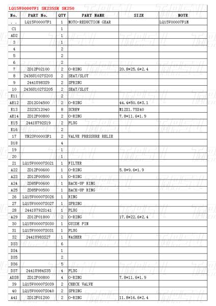 SK235 Hydraulic Travel Motors Drive for Excavators Kobelco Catalog LQ15V00007F1