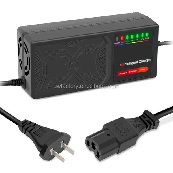 Smart Charger 110V 120V 220V 230V 240V 96V 20AH Lead Acid Charger 48V 72V 32AH Automatic Identification 100-240V/0.9A