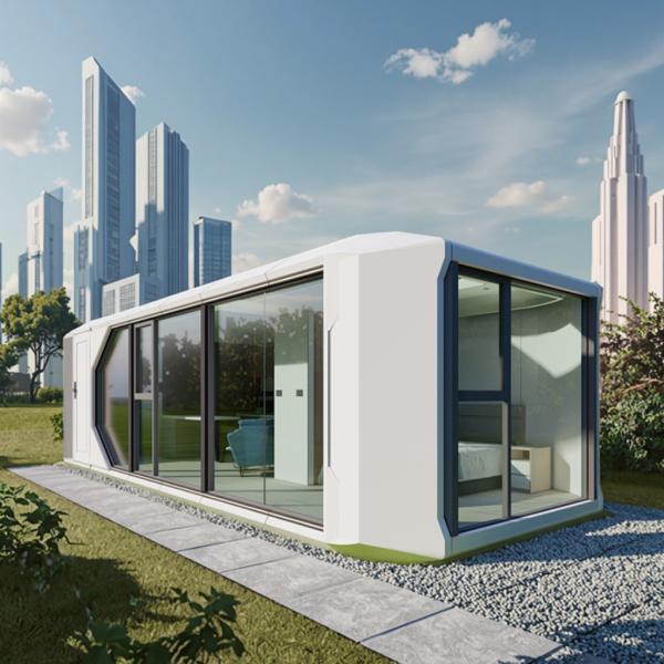 Modern Stylish Capsule House Hotel With Balcony Expandable Portable Luxury Mobile House