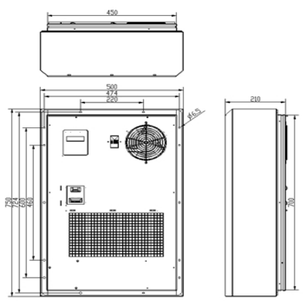 Кондиционер 60Hz шкафа хладоагента R410a на открытом воздухе с умным регулятором