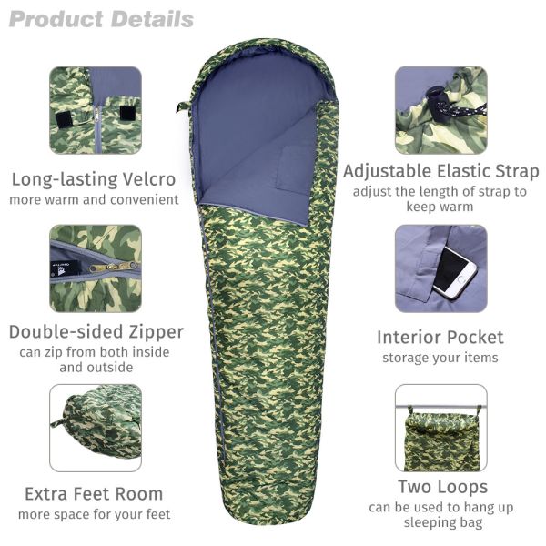 1 Person 210x76cm Emergency Mummy Style Sleeping Bag