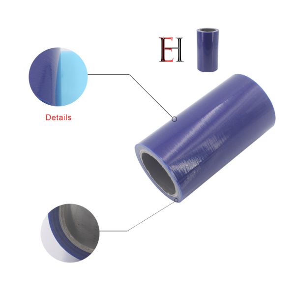 Клейкая пленка для защиты поверхности алюминиевых листов, свободная от остатков.