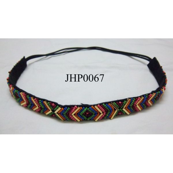 beaded & plaited hair band