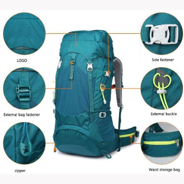 Спорт многофункционального на открытом воздухе водоустойчивого нейлона 50L кладут в мешки