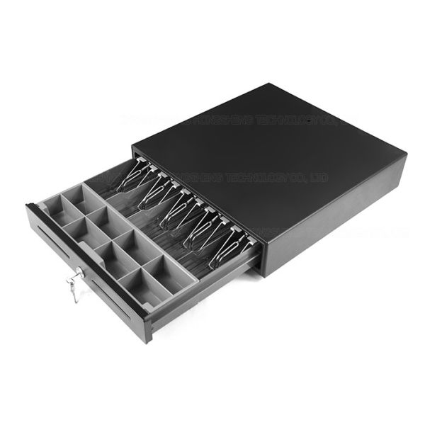 Lockable Electronic Cash Drawer Money Storage Box Plastic Cash Tray 400C