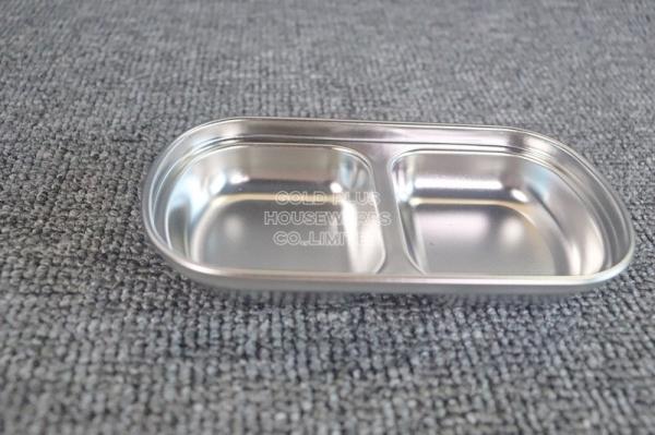 Custom Stainless Steel Dishes Multifunction Seasoning Rectangle Snack Appetizer