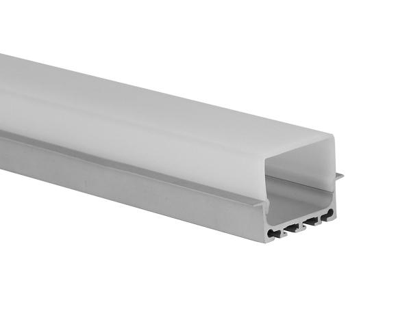 PMMA Cover Aluminum LED Extrusions Sandblasting With PC Diffuser