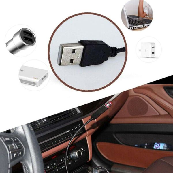 USB LED Car Roof Neon 5v 20mm Interior Ambient Lights