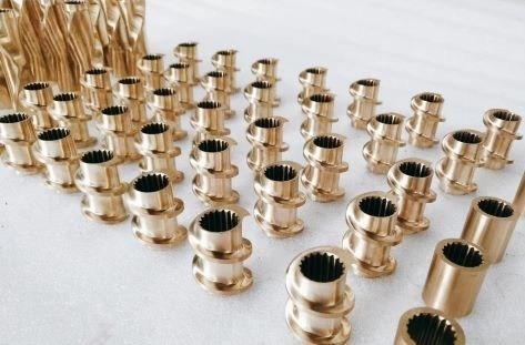 Materiais ecológicos Peças de extrusão de parafuso duplo TEX65 Parafuso Boa maquinabilidade
