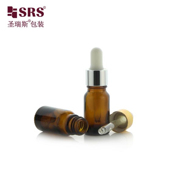 Small Size Travel Pocket Face Serum Essential Oil Glass Dropper Bottle 10ml