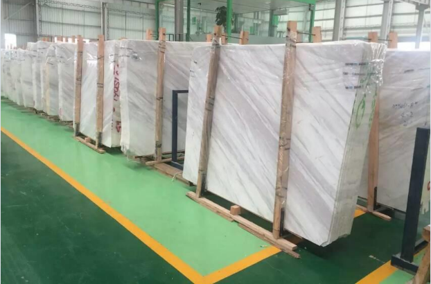 Classic White Solid Natural Stone Slabs 100% Natural Marble Material