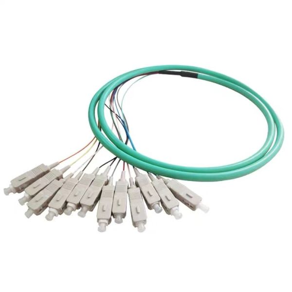 LC 12 Core 50/12 Multimode 1M 1.5M OM3 Fiber Optic Pigtail