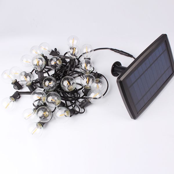 Outdoor Decoration Christmas Lights G40 Solar String Lights 25ft 25 bulb LED Bulb Featoon Lighting