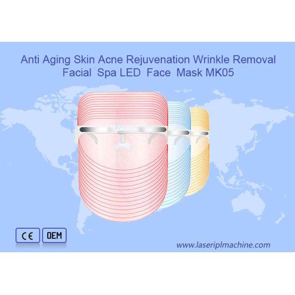 7 colores Pdt LED Light Therapy Mascarilla facial para cuidado de la piel antiarrugas