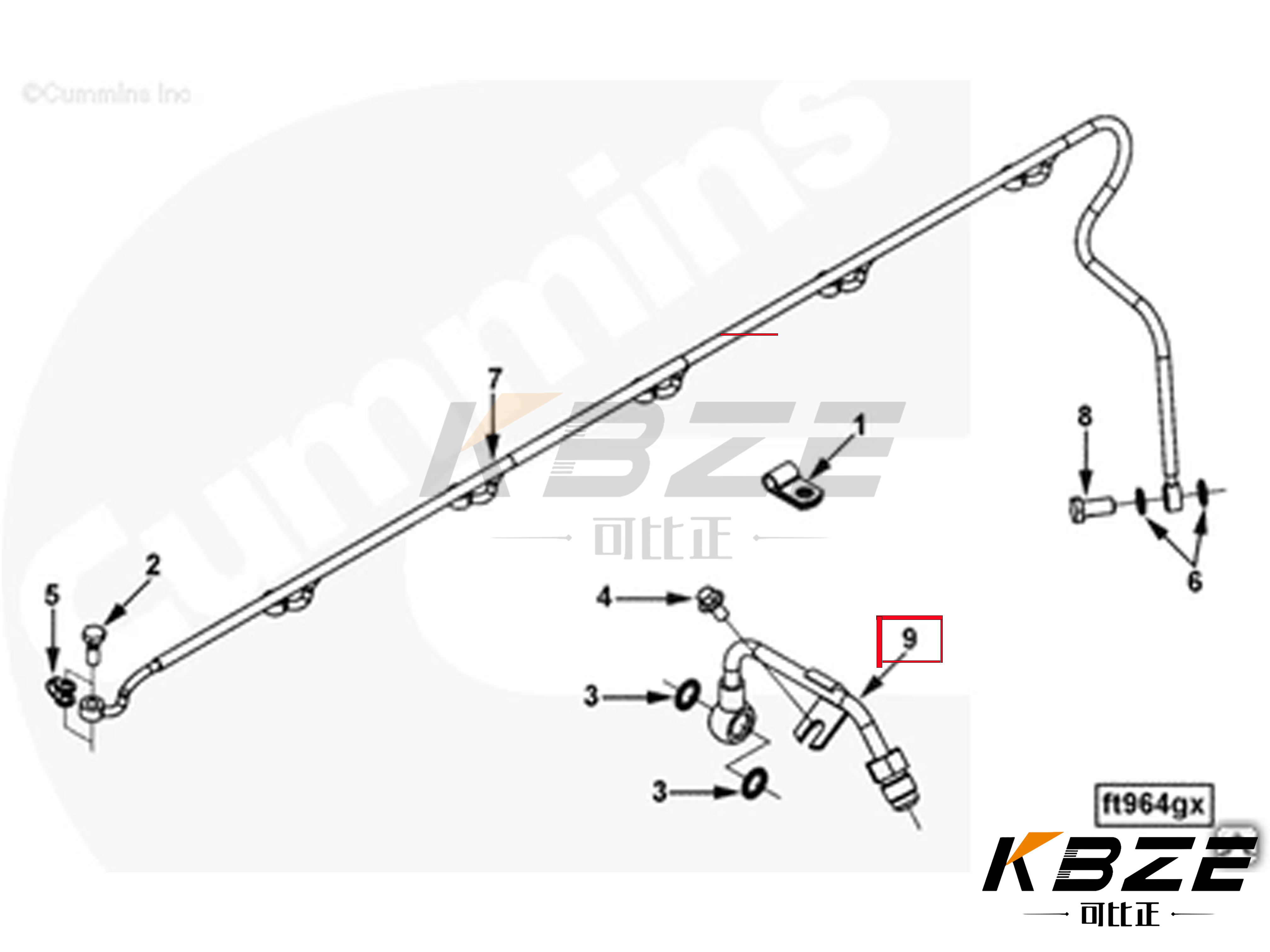 SELLING KBZE FUEL DRAIN PIPE 4929963 FITS CUMMINS 6L DIESEL ENGINE