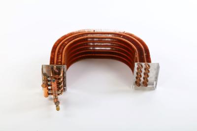 Refrigerated Evaporator Finned Copper Tube Heat Exchanger Cooler Custom