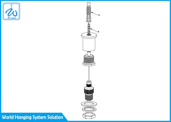 7 X 7 Construction LED Cable Suspension Kit Custom Length With Anchor