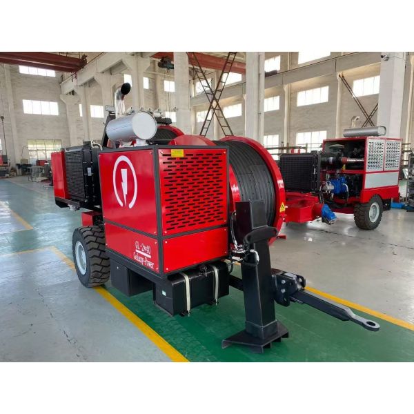 2x40KN Continuous Tension Hydraulic Cable Tensioner with Hydraulic Transmission and Electronically Controlled for Overhead Line Stringing