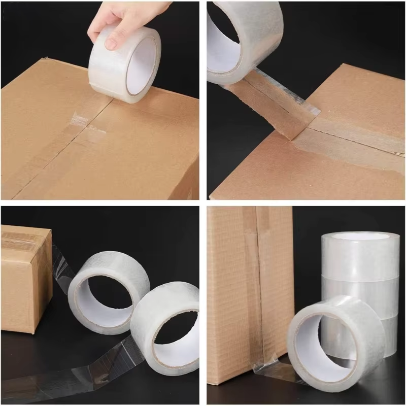 Acrylic BOPP Adhesive Tape Custom No Low Noise Packaging Tape Clear With Logo