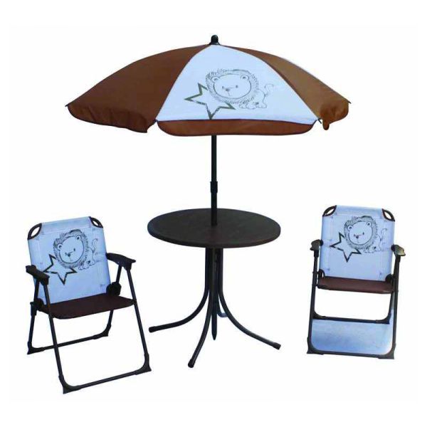 garden four set kid's folding beach chair with umbrella