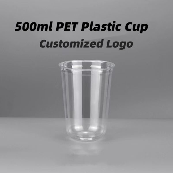 Simple Style Eco-Friendly Custom Printed Clear Plastic Coffee Cup for Initial Payment