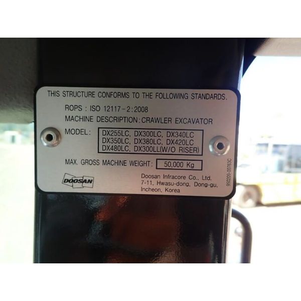 Japan Used Doosan DX300LC Excavator with 2.9TON Operating Weight and Original Cylinder