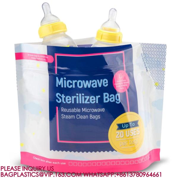 MICROWAVE STERILIZER BAG Recyclable Travel Baby Bottle Cleaner Microwave Sterilizer Bag