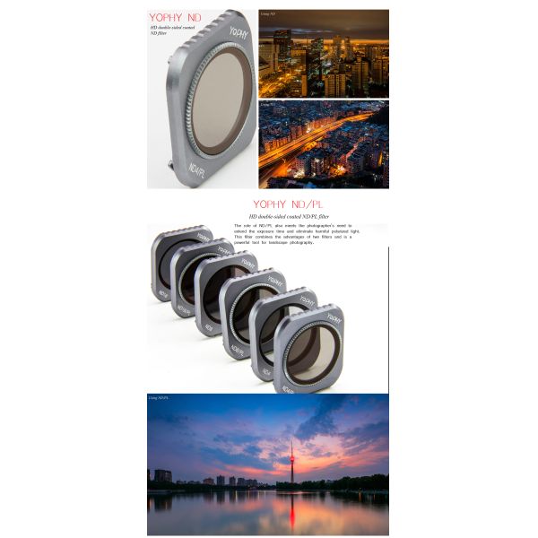 6- Pack Drone Camera Filters For DJI Mavic 2 Pro With High Definition Opitical Glass