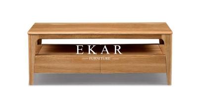 European Style Wooden Coffee Table Square With Drawers Living Room Furniture