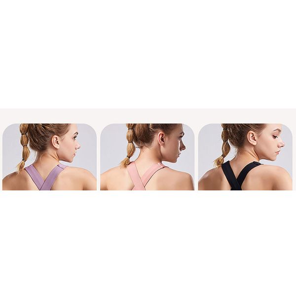 Мягкая ткань x связывает спорт задних женщин бюстгальтер проложил влагу wicking