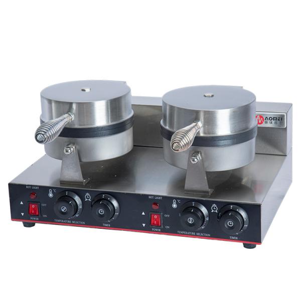 Commercial Double Head Electric Waffle Maker with Non-stick Coating and 11 KG Weight
