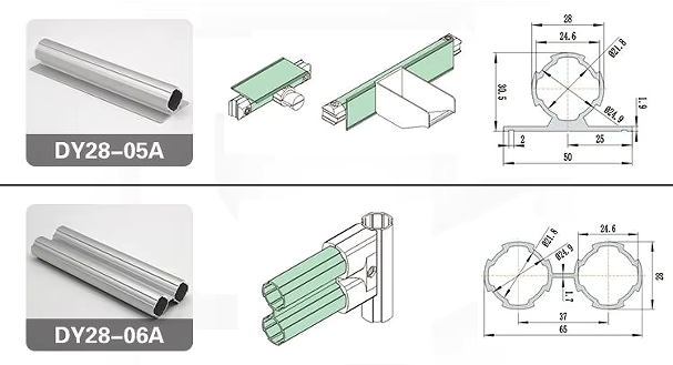 DY Aluminum Alloy Lean Pipe For Industrial