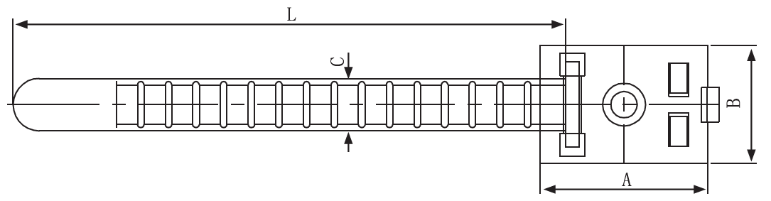 Adjustable Self-adhesive Cable Clamp