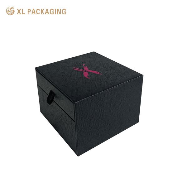 XL Packaging Custom Luxury Boxes  Custom Logo Paper Black Perfume Box Packaging Empty Perfume Boxes 2 Layers Drawer Cosmetic Gift Box