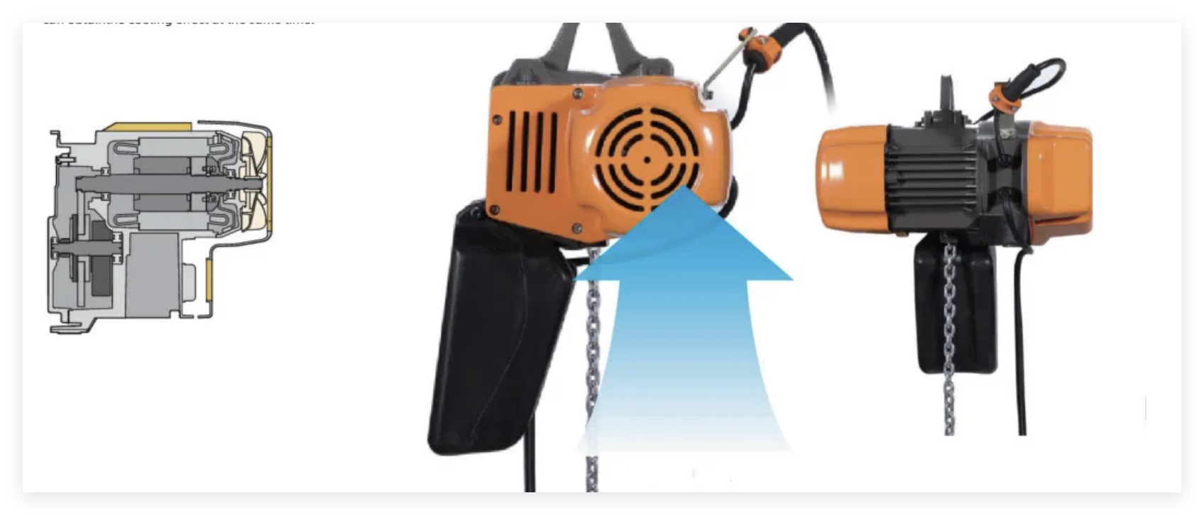 0.5 Ton Small Electric Hoists Single Speed Lightweight Electric Hoist M5 Work Duty