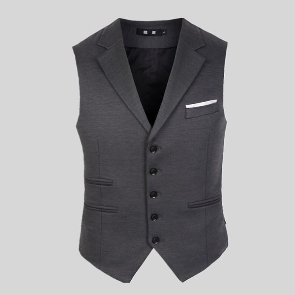 100% Polyester Men's Fashion Vest match the Suits