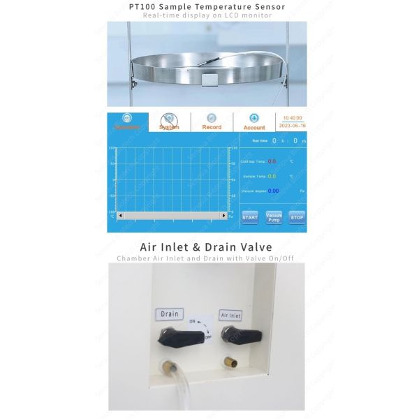 SUS304 Chamber Lab Lyophilizer Vertical Freeze Dryer For Pharmaceutical Food