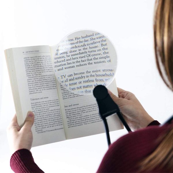 Free 2-in-1 (neck/table) Magnifying Glass 20X Magnifying Mirror with Light