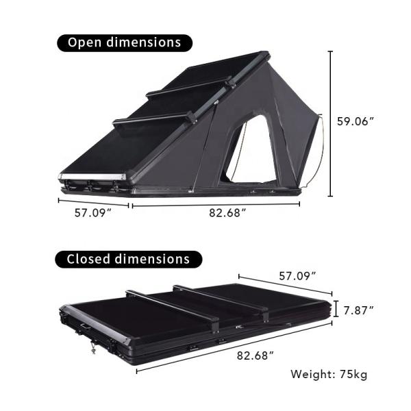 Aluminum Camping Roof Tent for 1 2 Persons 3000mm Waterproof