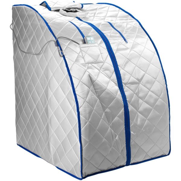 Modern FAR Infrared Negative IR Ion Portable Indoor Personal Spa Sauna with Air Ionizer Heating Foot Pad and Chair Timer