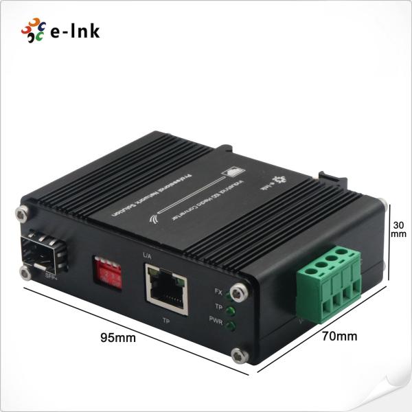 Cobre de Mini Industrial Media Converter 10G do trilho do ruído a 10GBASE-X SFP+